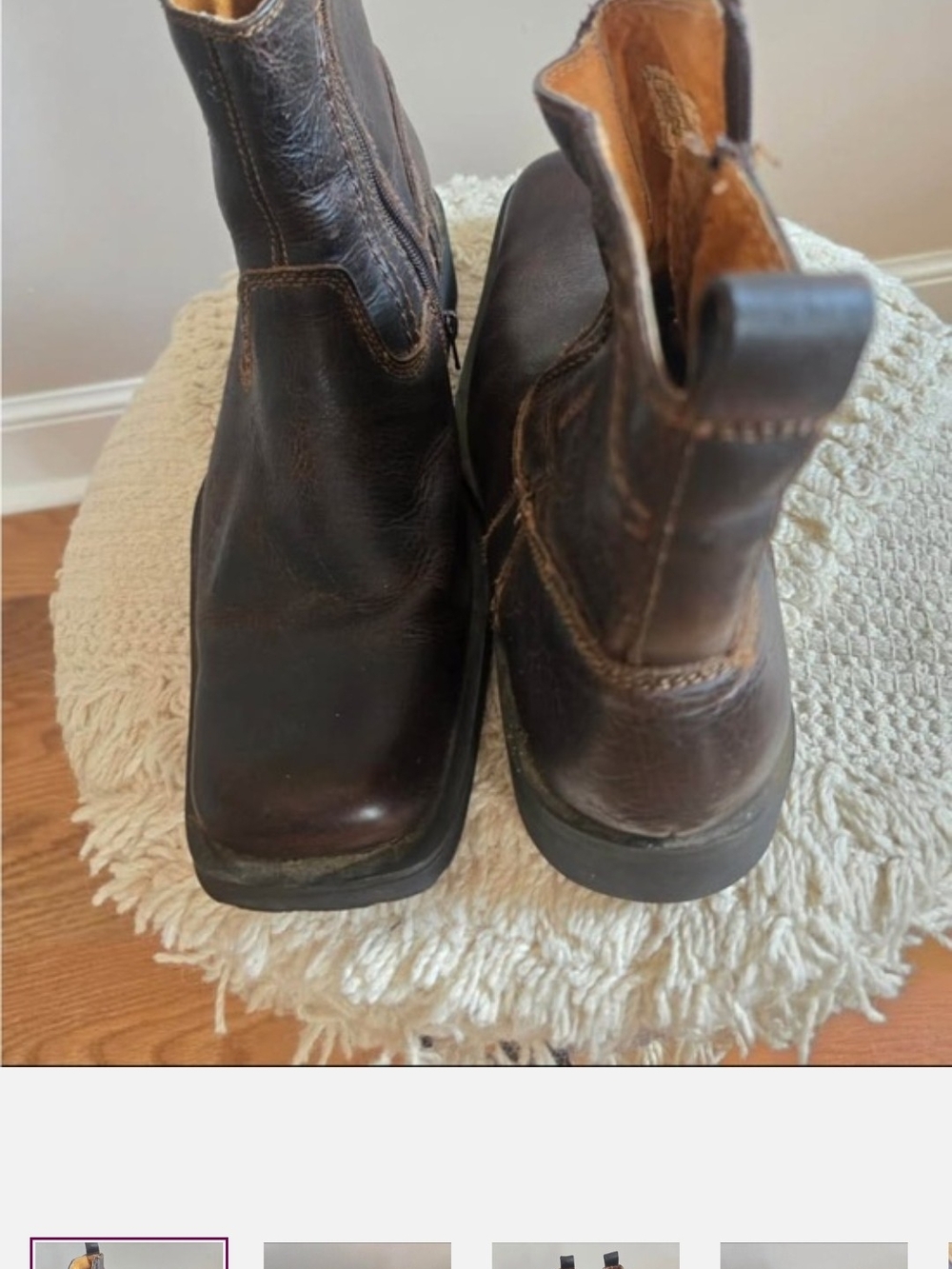 Mens BED STU Leather Boots. Like New! Size 11